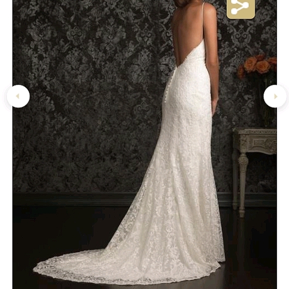 NWT Allure Bridals backless lace wedding gown sz 2 - Picture 6 of 6